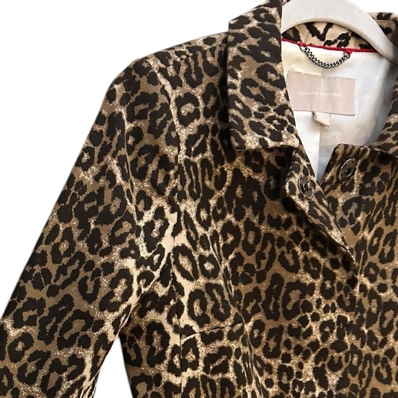 Banana Republic Women’s Honey Gold Leopard Print Coat Size XS - Picture 5 of 12